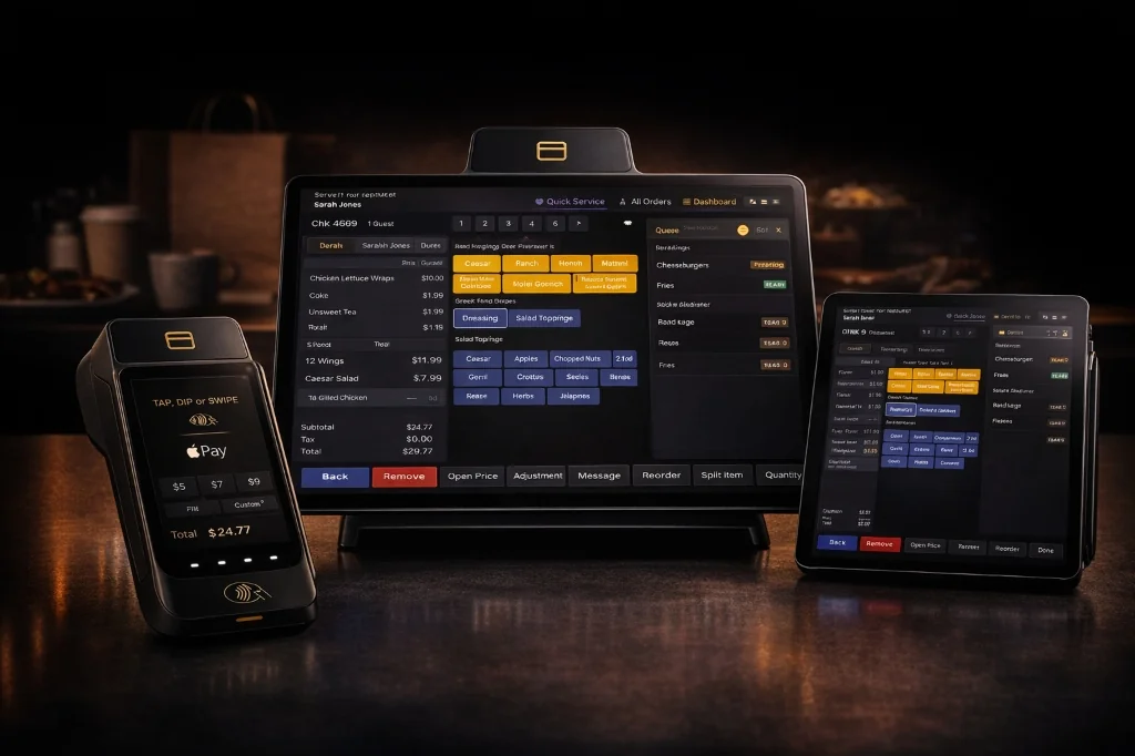 COIN POS counter terminal, handheld payment device, and tablet
